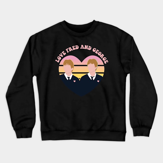 I love Fred and George Gift, Fred And George Weasly Crewneck Sweatshirt by Vixel Art